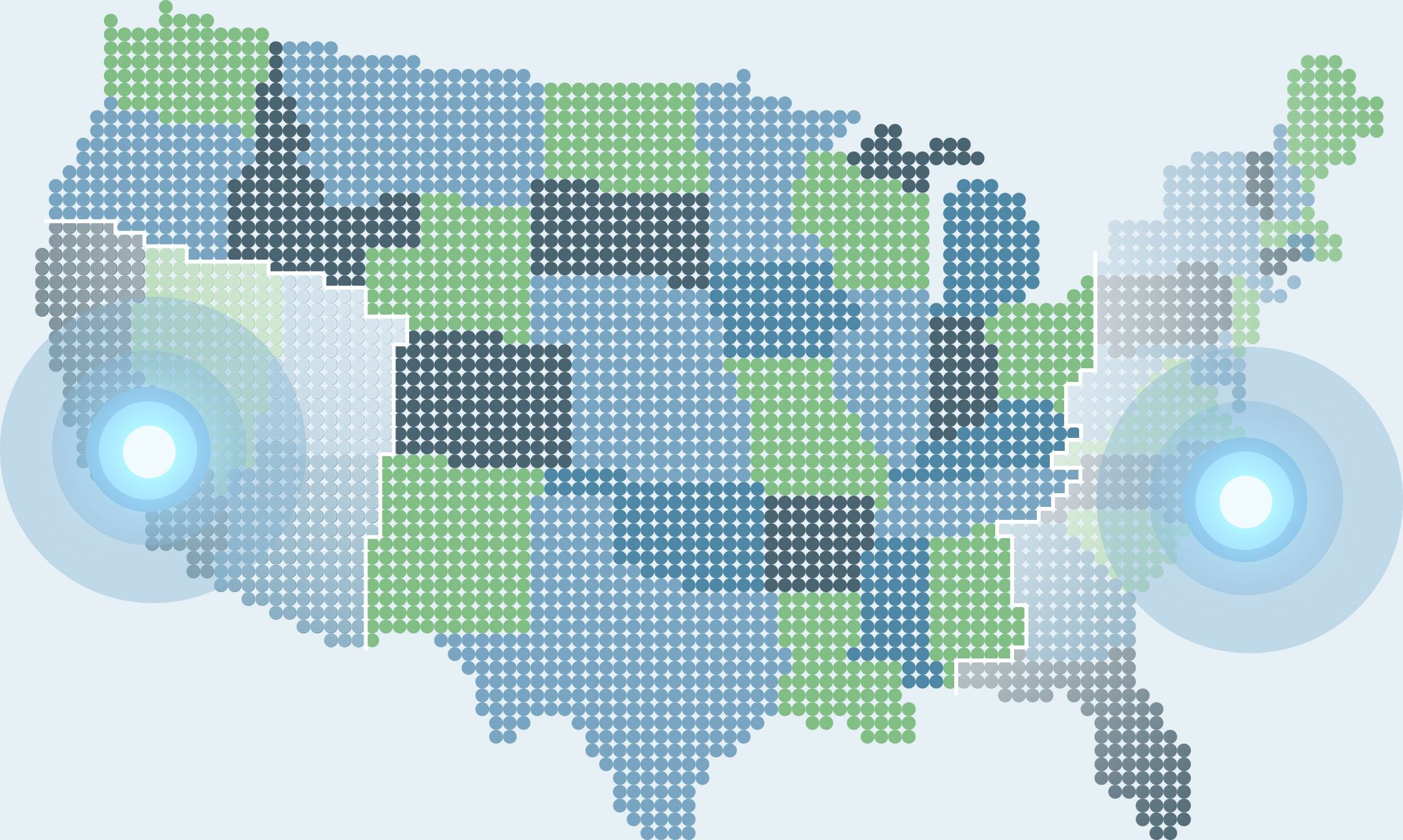 Dotted Map of the USA